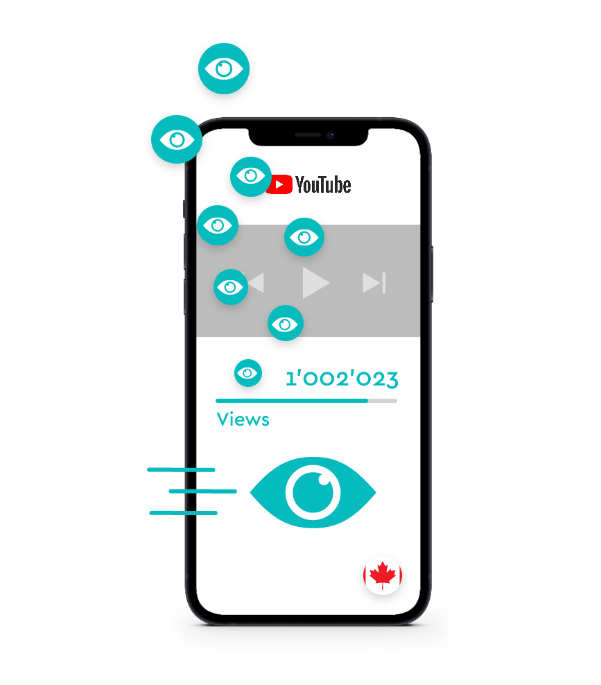 Canadische YouTube Klicks kaufen - YouTube Views kaufen - YouTube Marketing